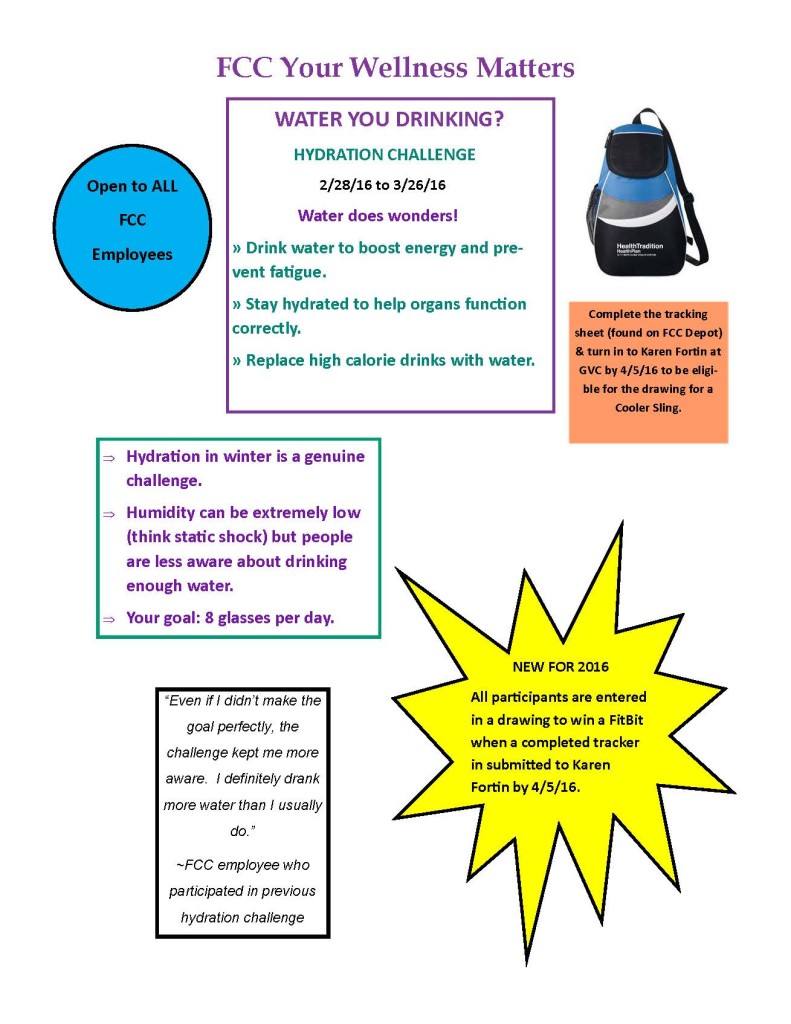 Hydration Challenge Flyer